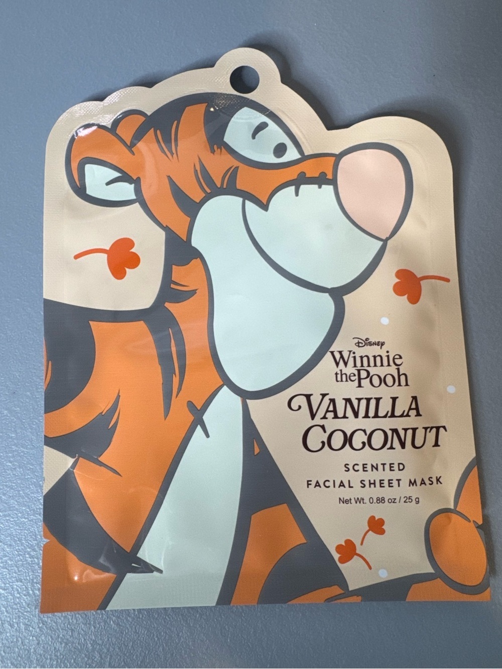 Disney Winnie the Pooh tigger Vanilla Coconut Scented Facial Sheet Mask - Orange